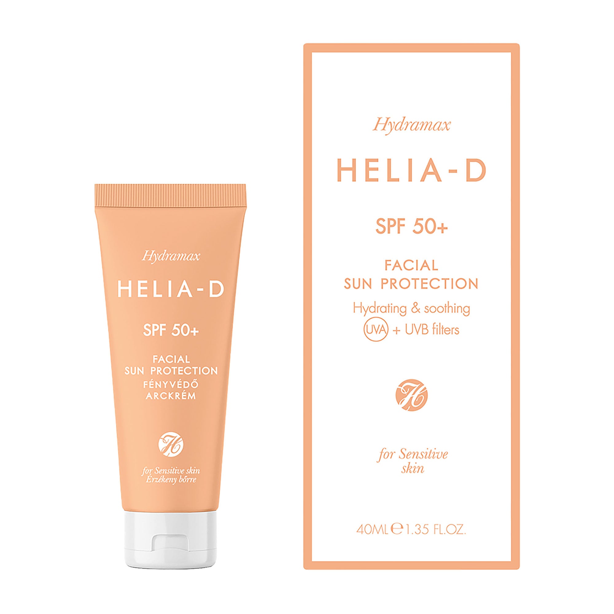 HELIA-D Hydramax Protection Solaire Visage Peaux Sensibles SPF 50+, 40 mL