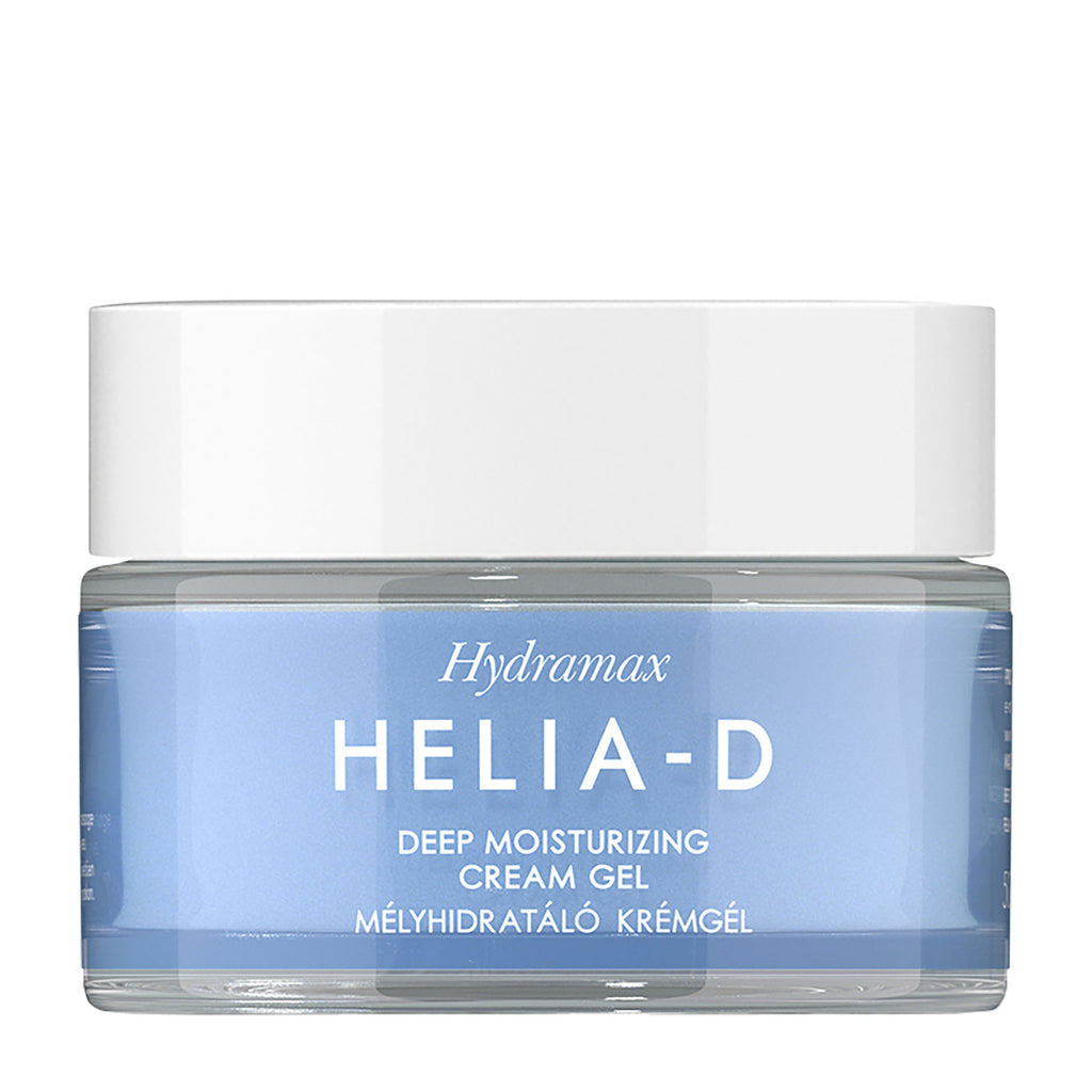 Helia-D deep moisturizing cream gel jar on a white background