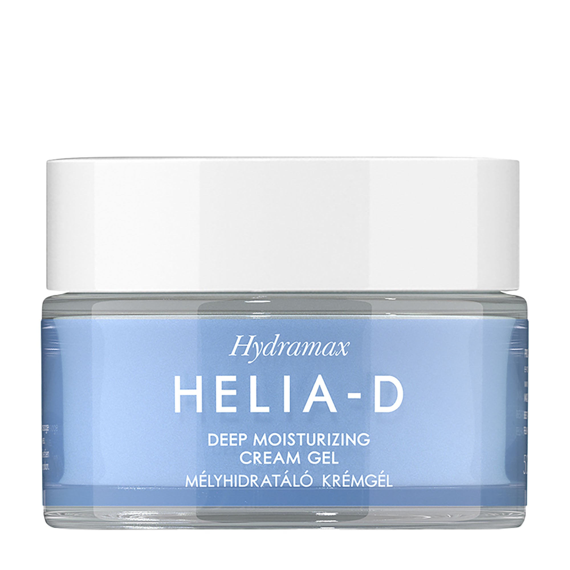 Helia-D deep moisturizing cream gel jar on a white background