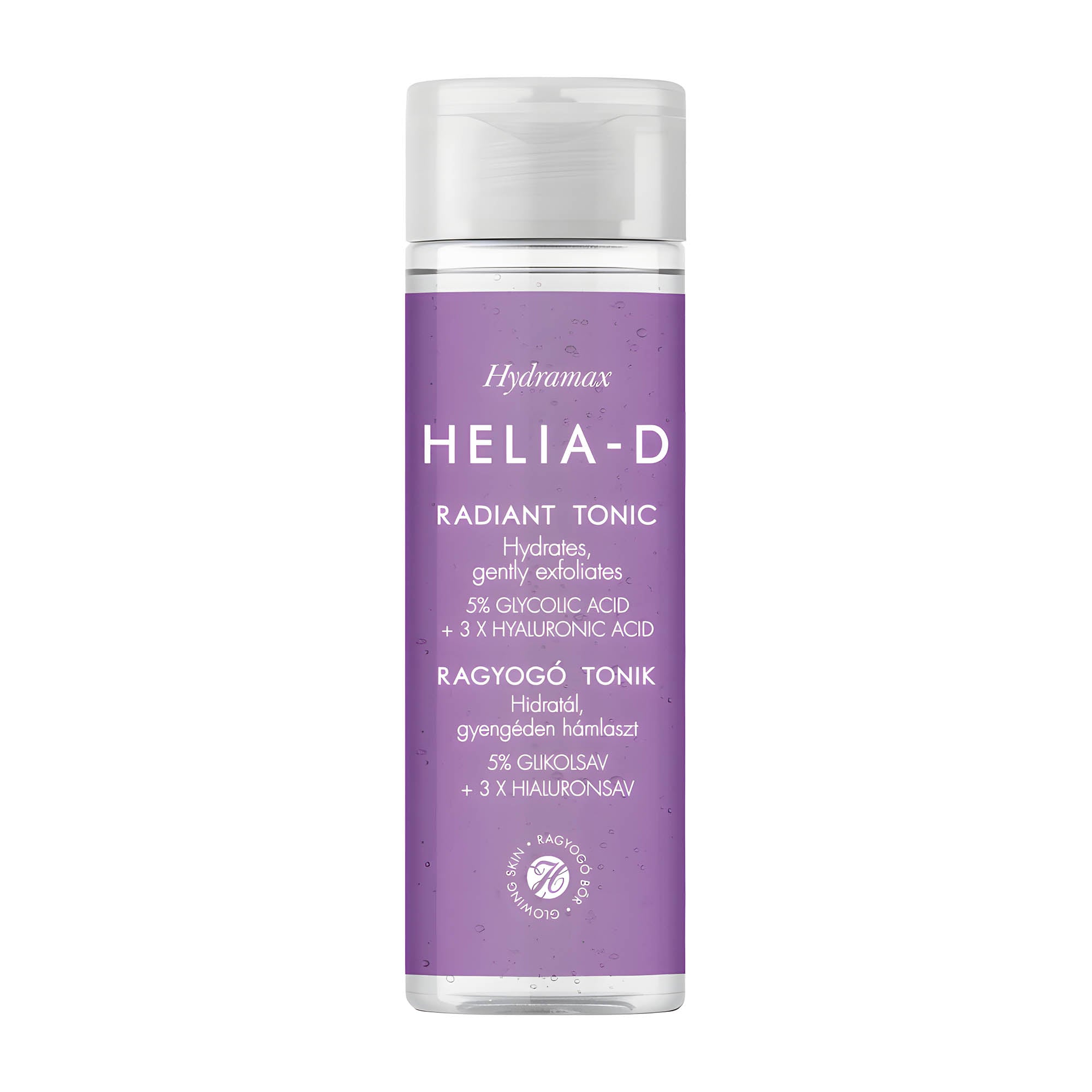 HELIA-D Tonique éclat Hydramax Acide glycolique et Acide hyaluronique, 200 ml