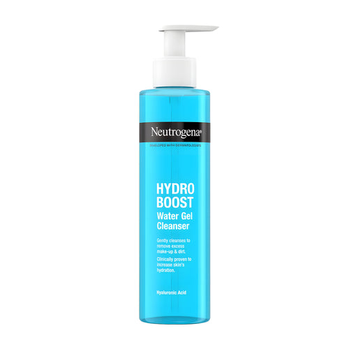 Neutrogena Hydro Boost Water Gel Cleaner pump bottle on a white background