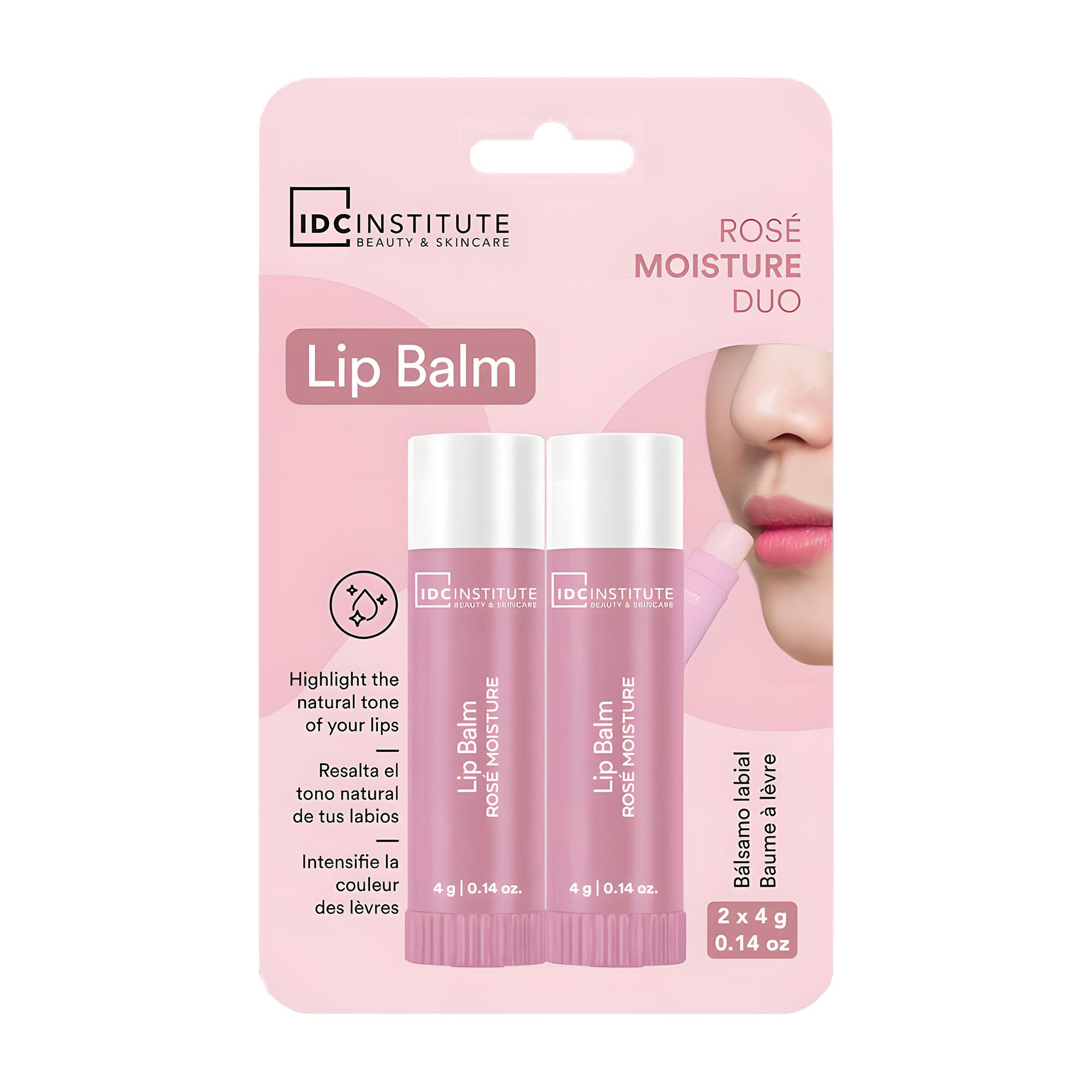 IDC Institute Rosé Moisture lip balm duo, 2x 4 g – Peppery Spot