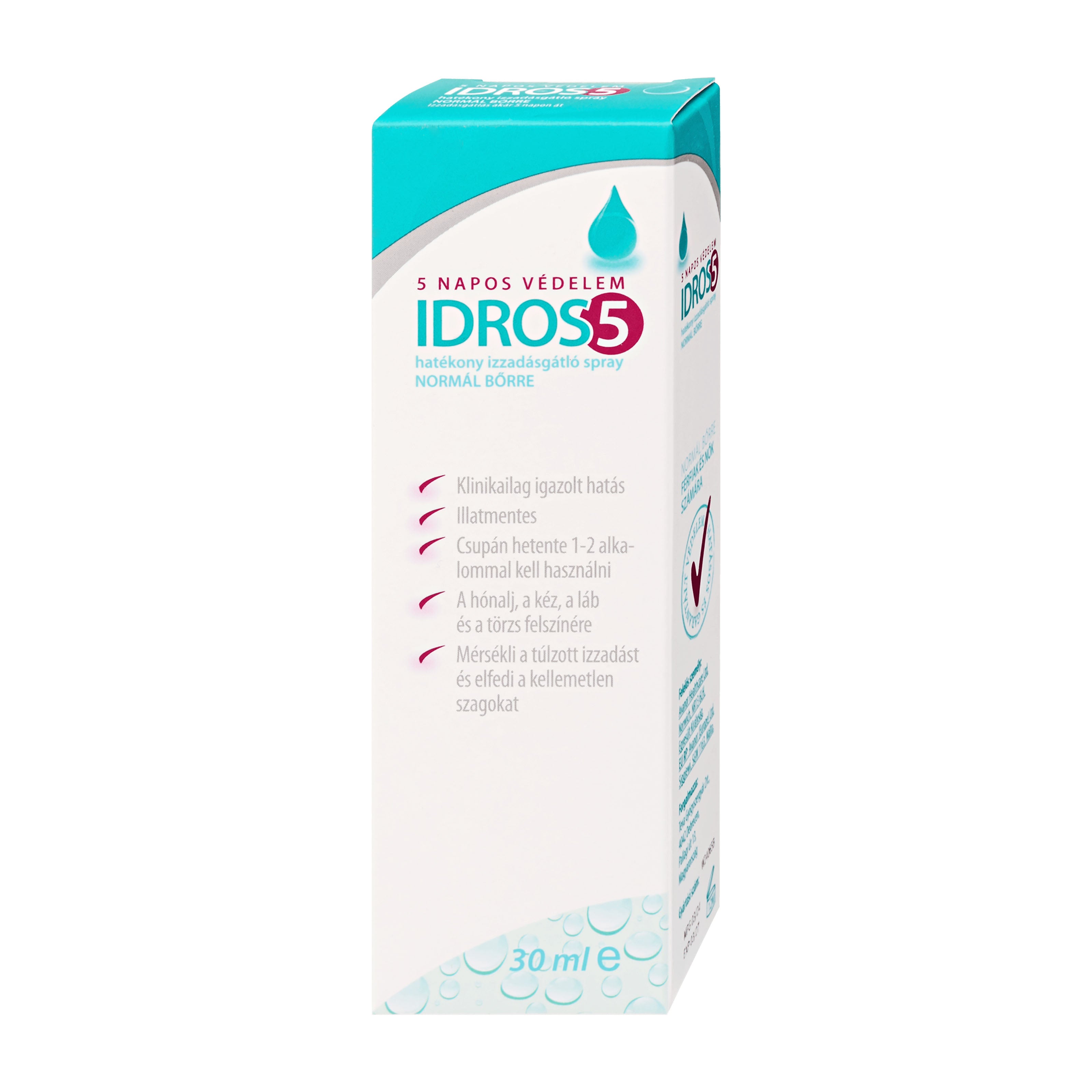 IDROS 5 Intensive Anti-Perspirant Spray packaging on a white background