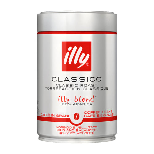 Illy Classico coffee can on a white background
