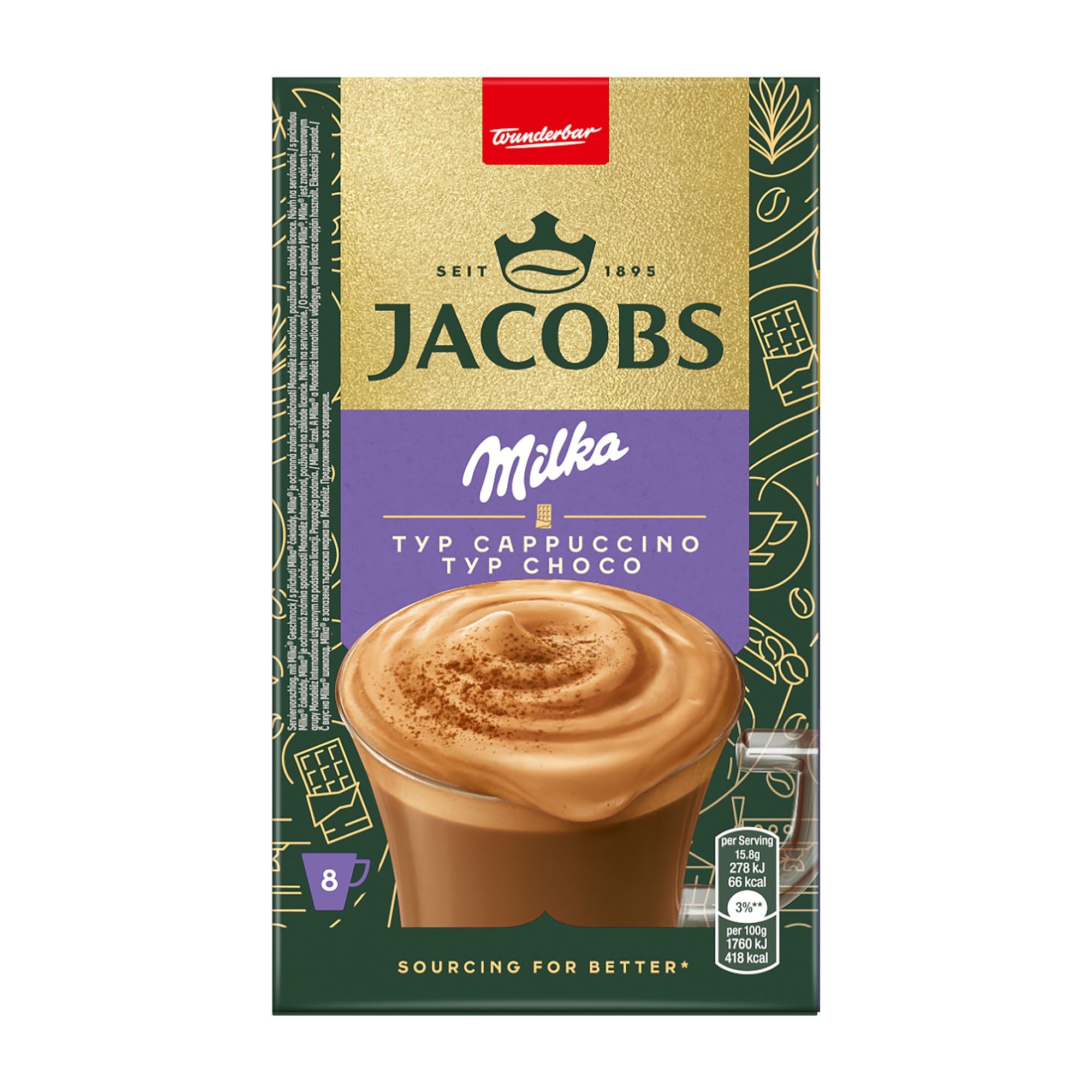 Jacobs Instant Cappuccino Milka Choco, 8 Count – Peppery Spot