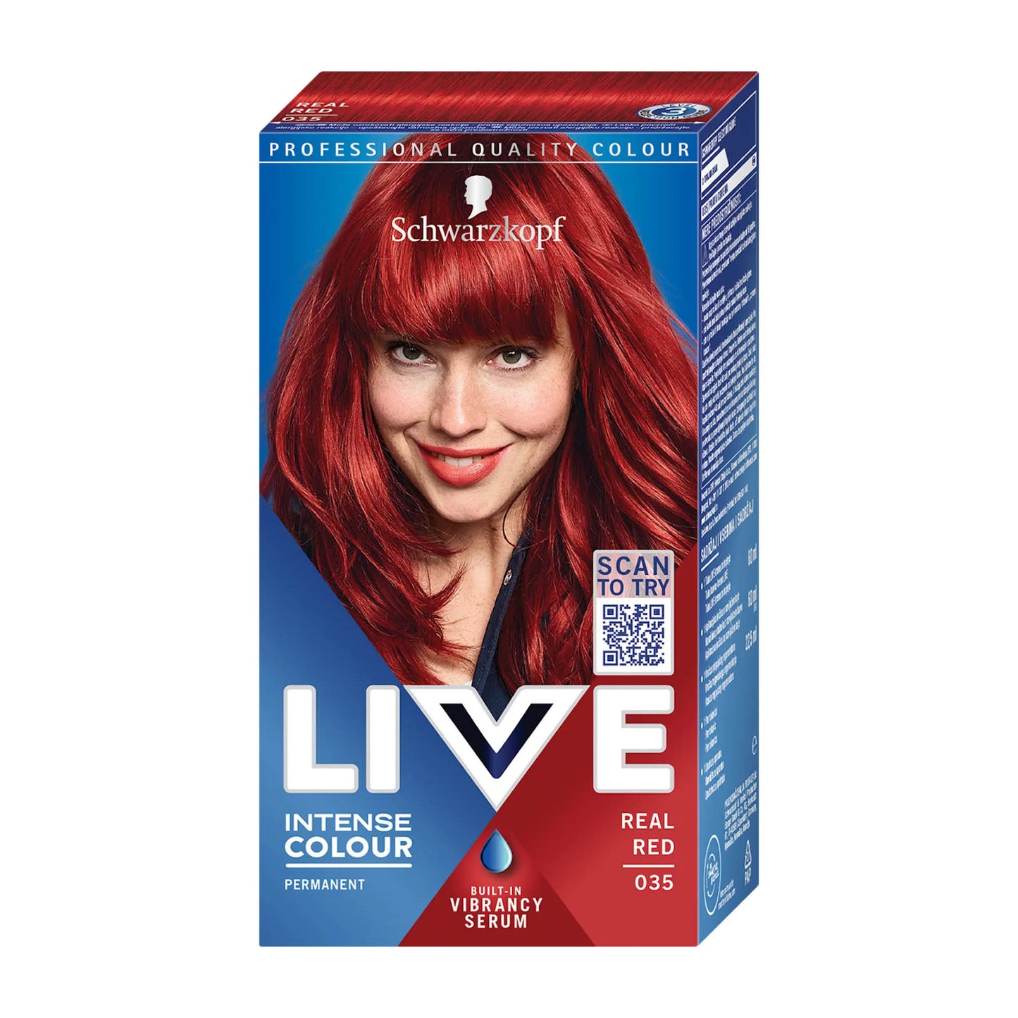 Schwarzkopf LIVE 035 Real Red permanent hair color