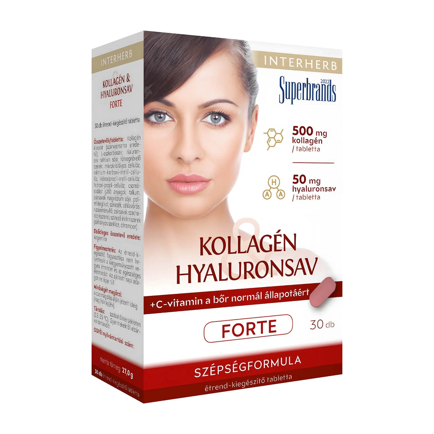 Interherb Collagen & Hyaluronsäure Forte Tabletten, 30 Stück