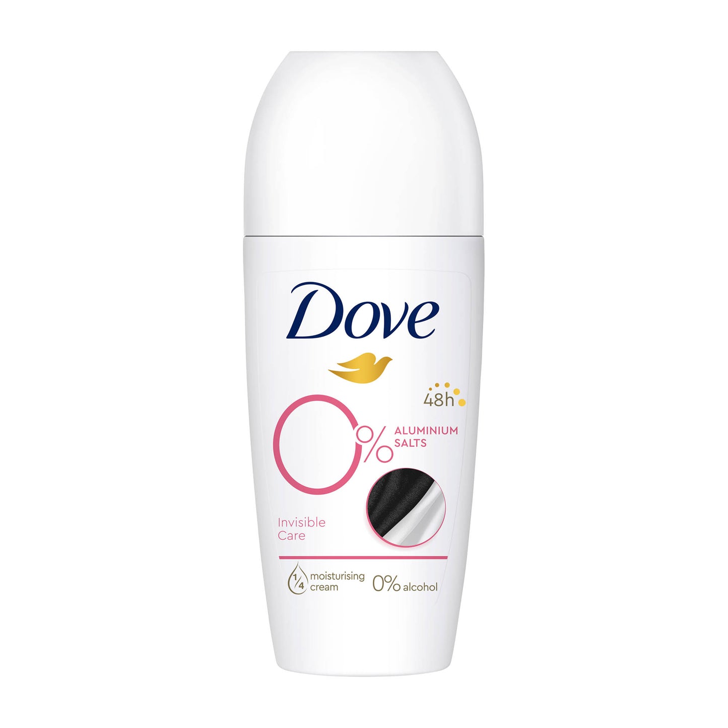 Dove Invisible Care 0% aluminium salts 48h deodorant roll-on, 50 mL