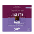 Milka pralines packaging with 'Just for You' text on a white background