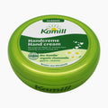 A round green container of Kamill Classic Hand Cream on a plain white background.
