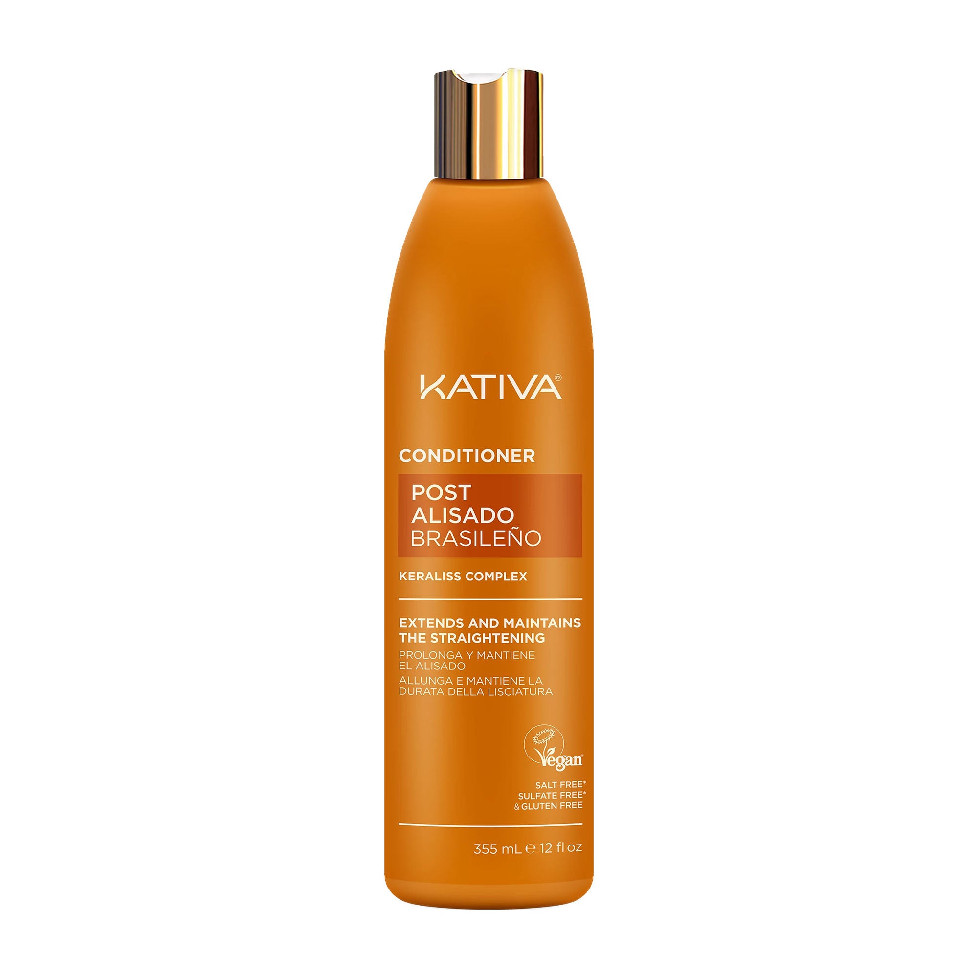 Kativa Brazilian keratin straightening aftercare conditioner, 355 mL