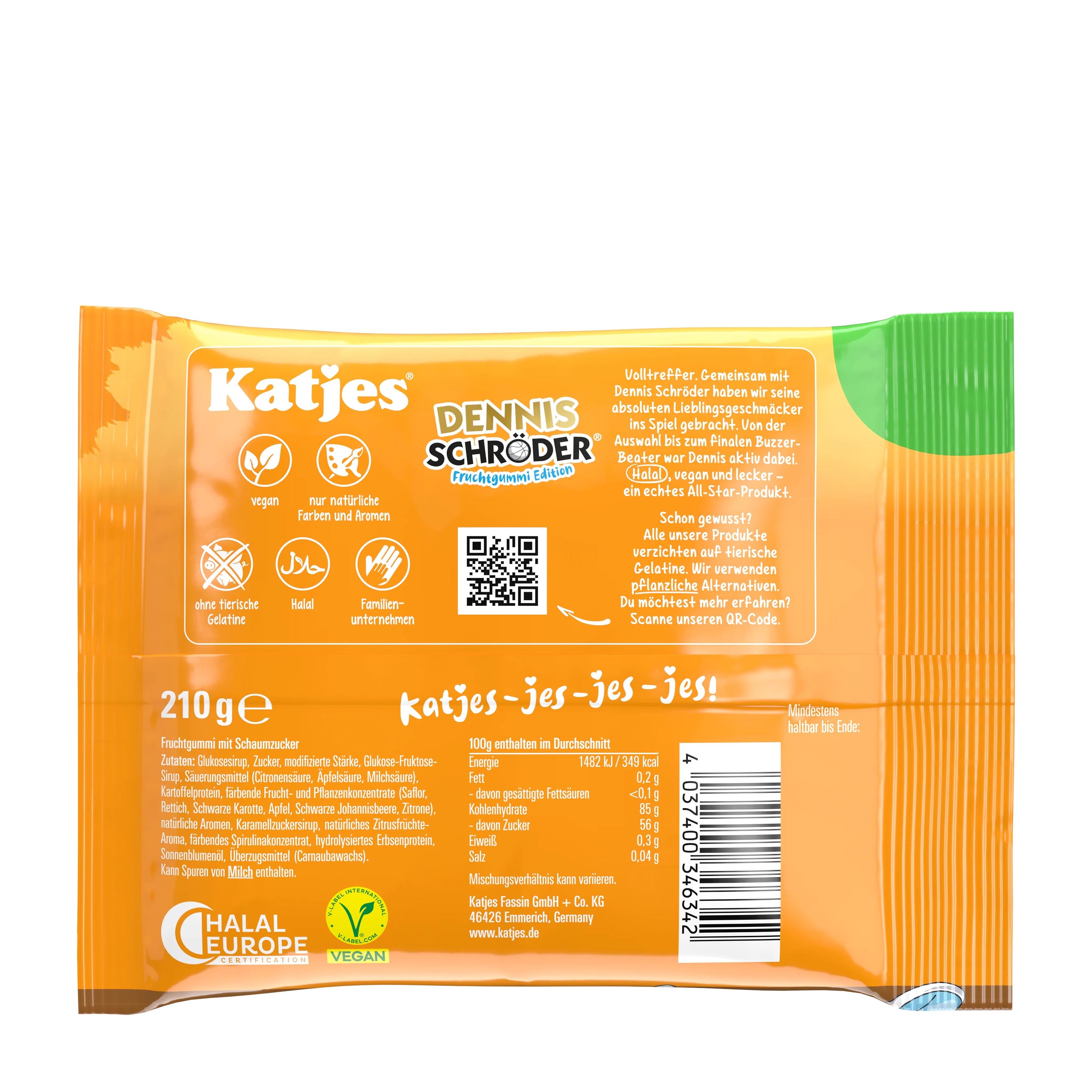 Katjes Gummy Candy Dennis Schröder, 210 g