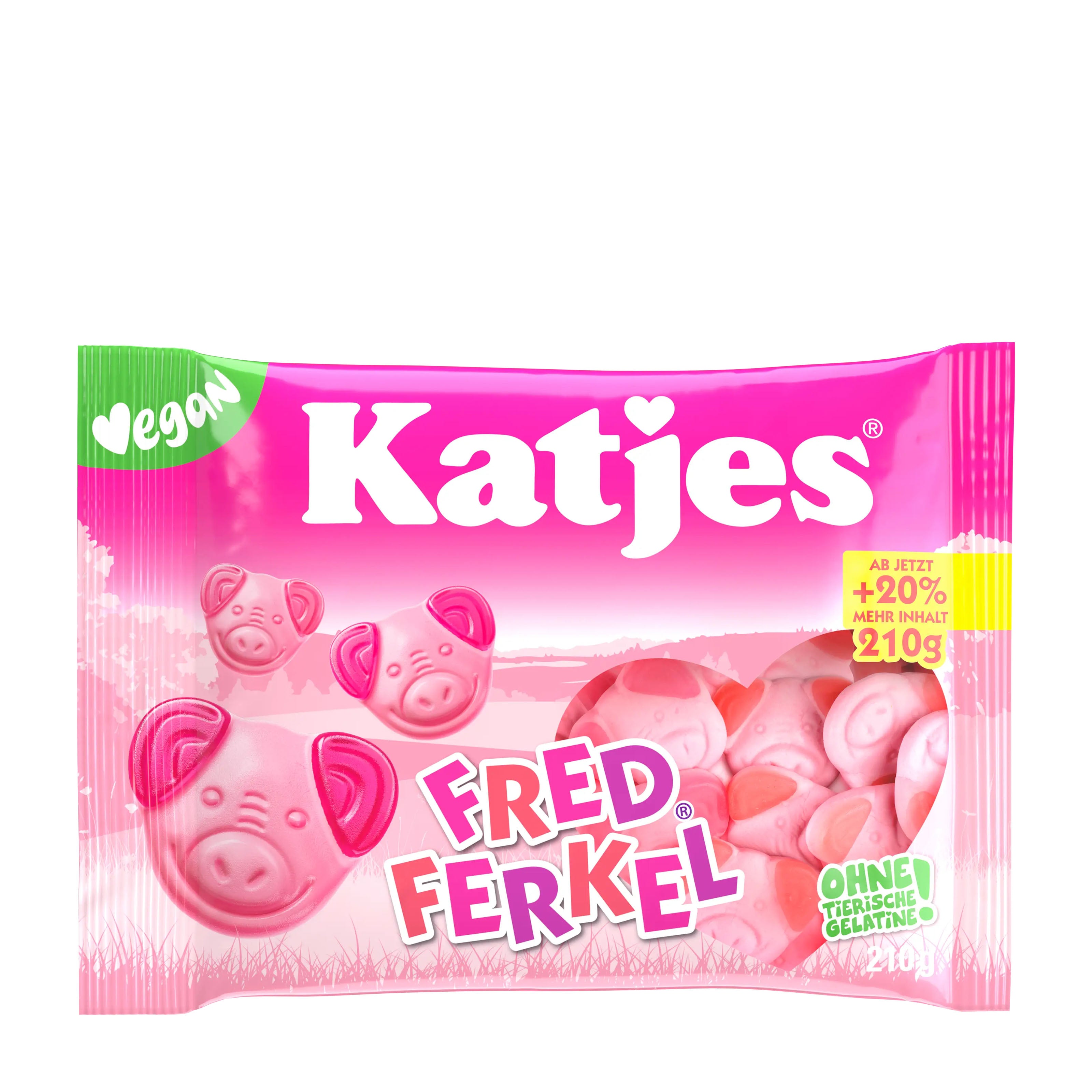 Katjes Bonbons gommeux Fred Ferkel, 210 g