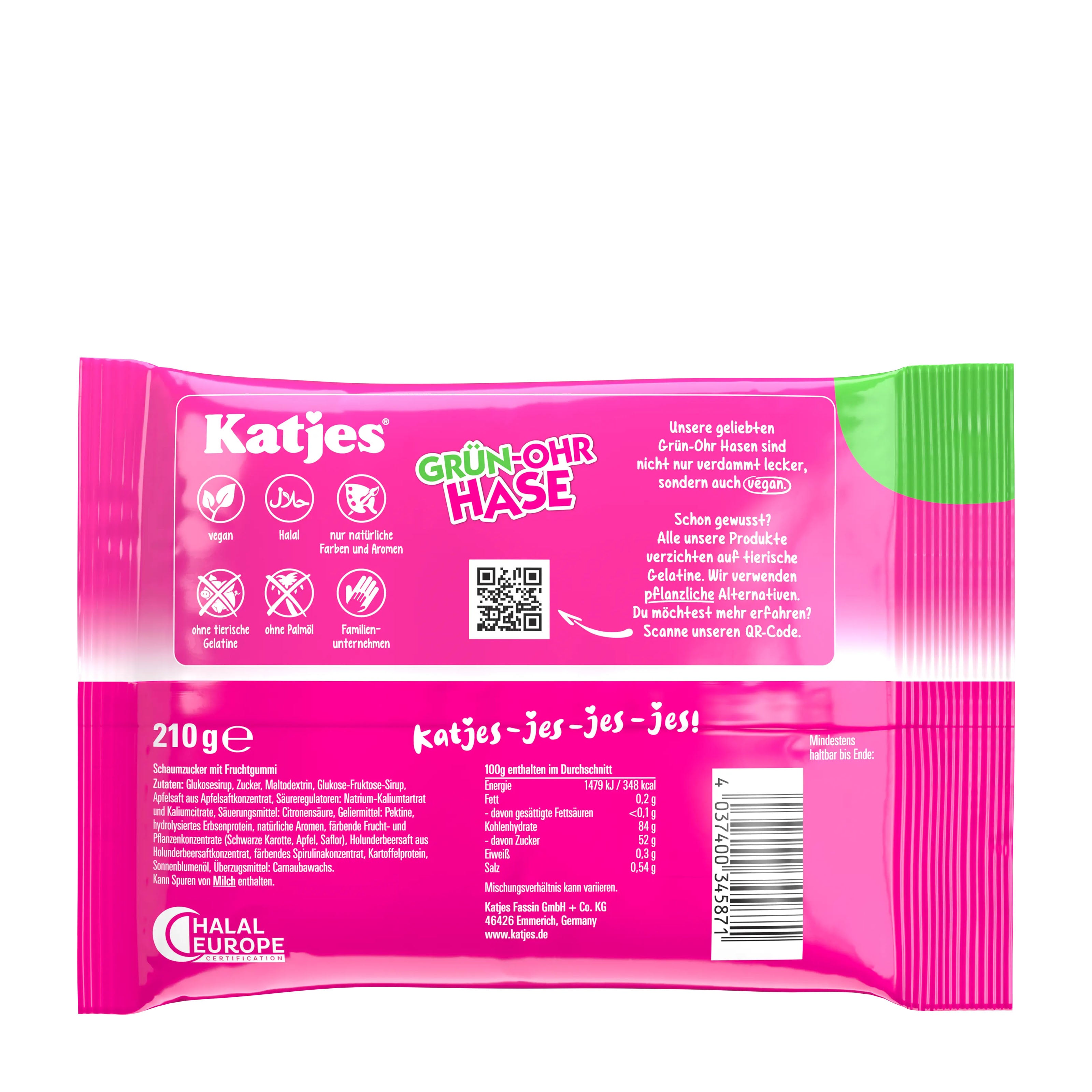 Katjes Grün-Ohr Hase, 210 g
