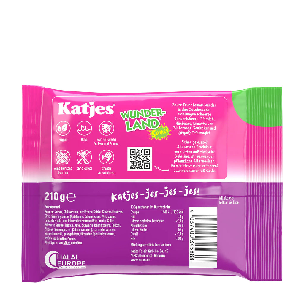 Katjes Gummy Candy Wunderland Sour, 210 g