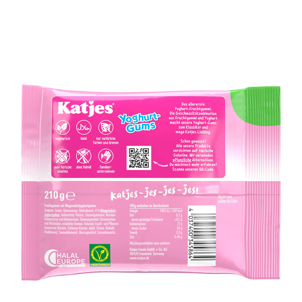 Katjes Gummy Candy Yoghurt-Gums, 210 g