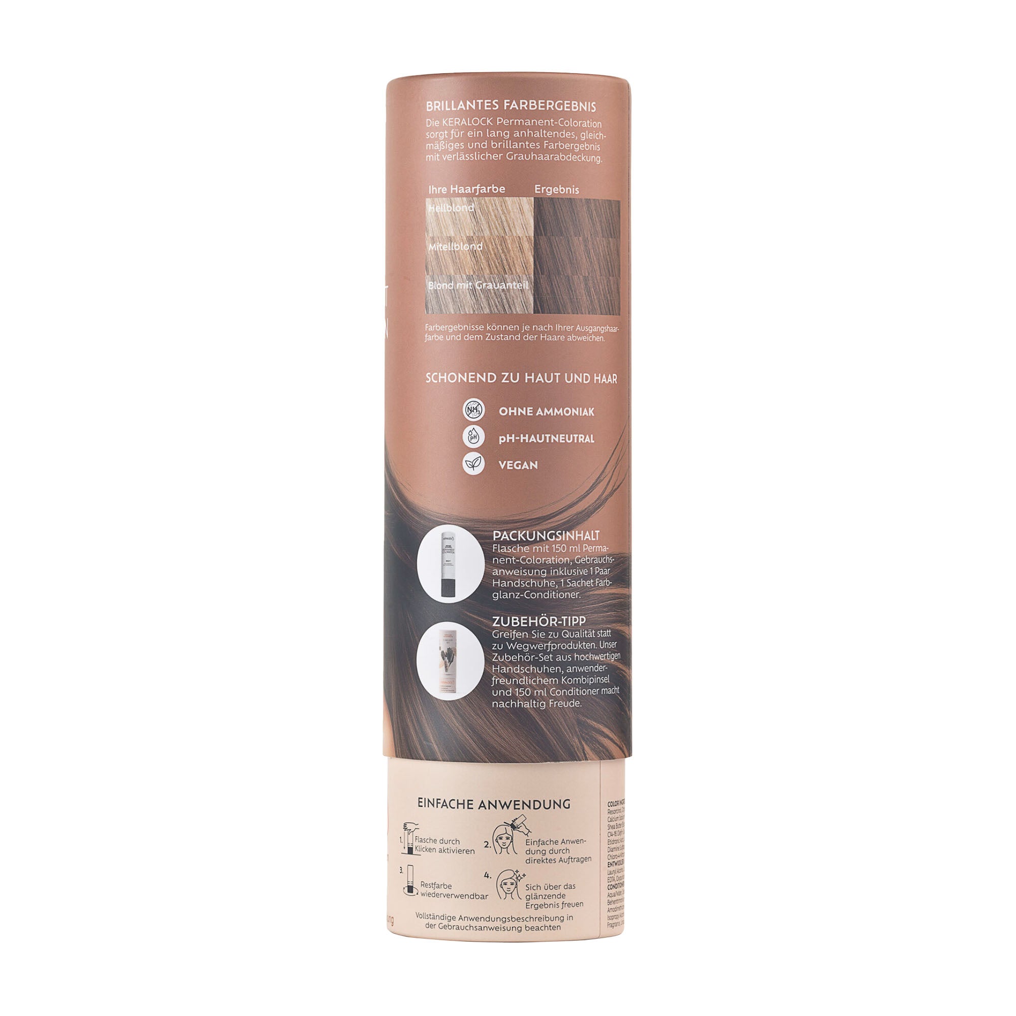 Keralock Permanente Coloration Goldbraun