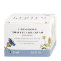 Kertem stress down total eye care cream packaging on a white background