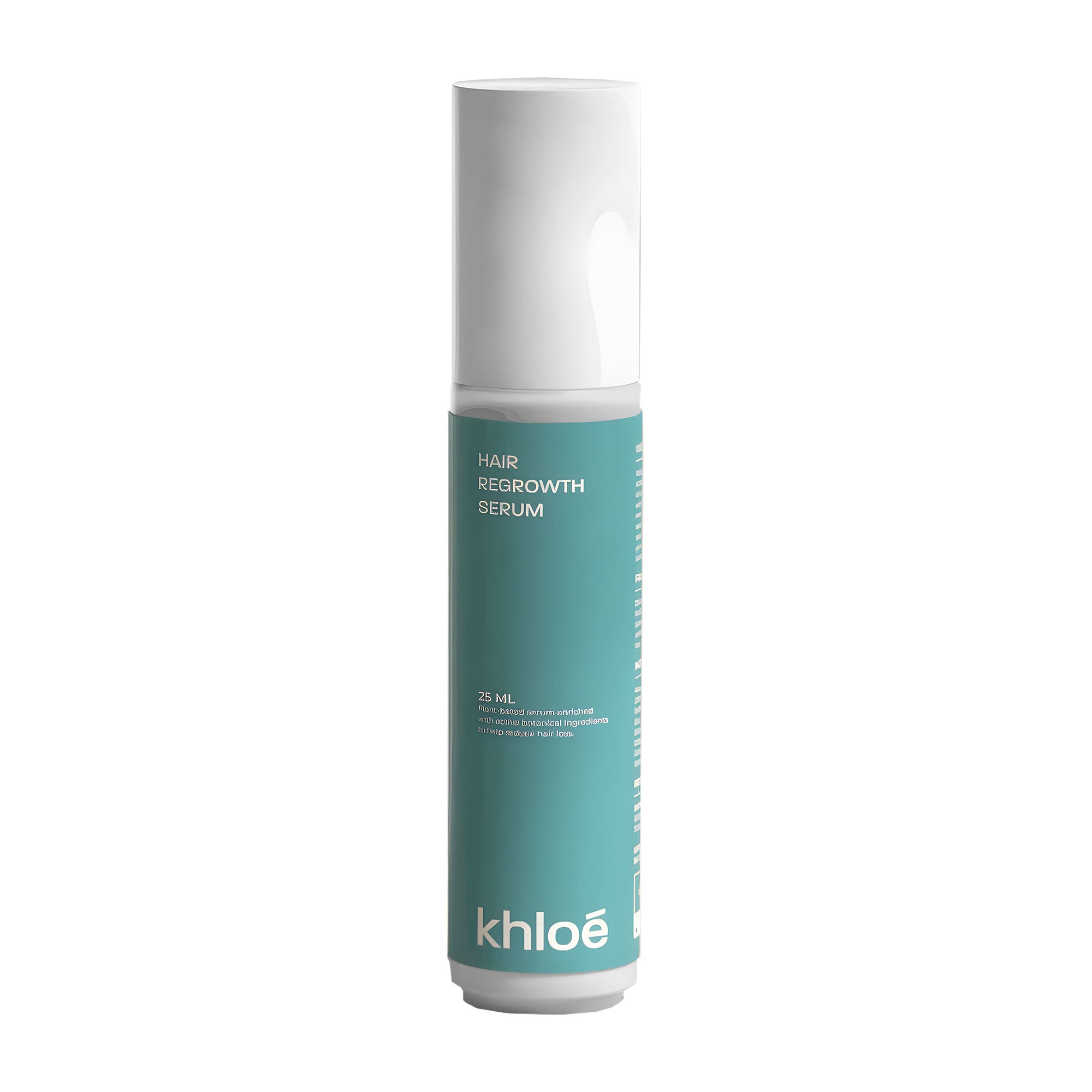 Khloe hair regrowth serum bottle on a white background