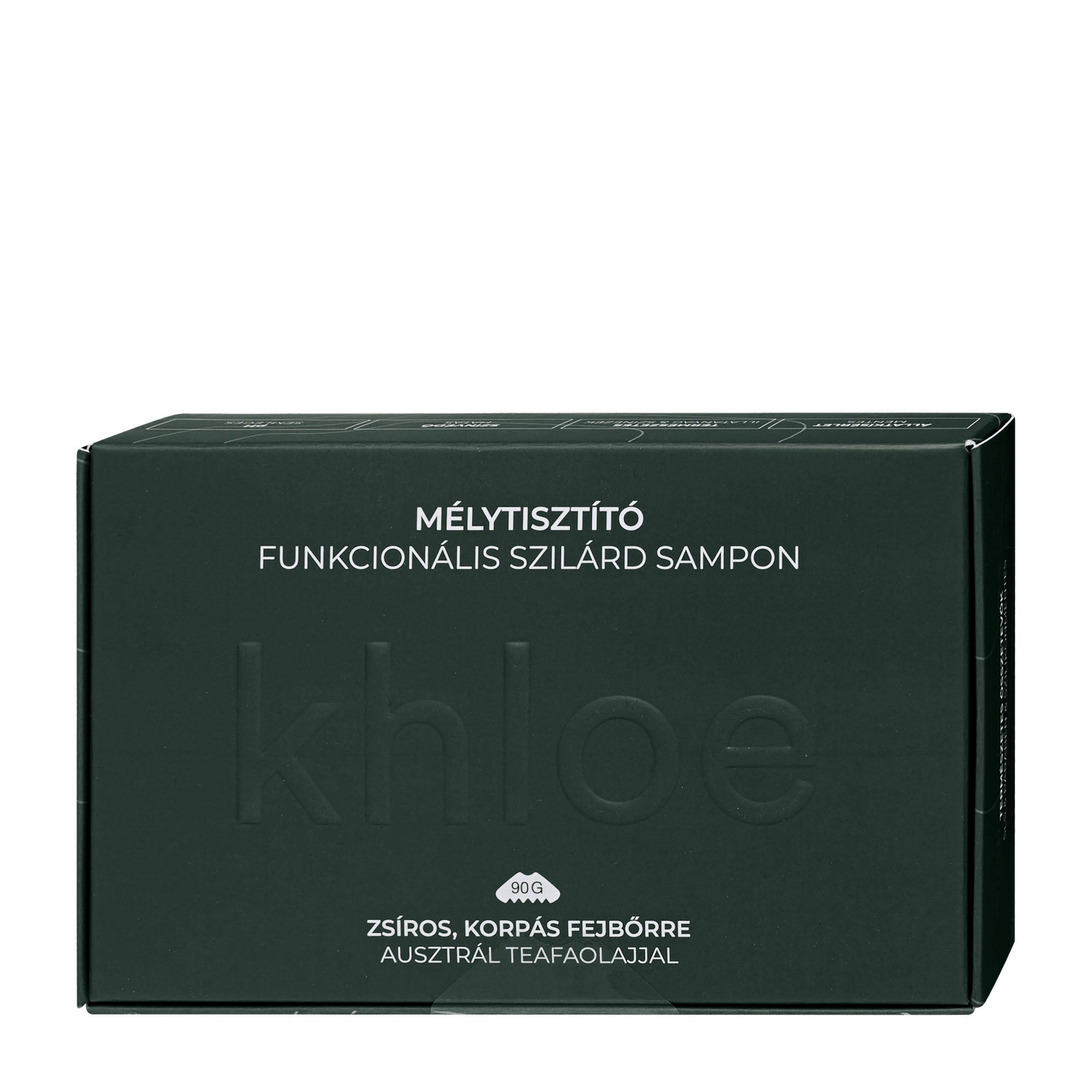 Khloe Deep Cleansing Functional Solid Shampoo packaging on a white background
