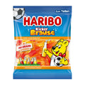 Haribo Kicker Brause gummy candy package with a cartoon bear holding a bottle and soccer ball on a blue background