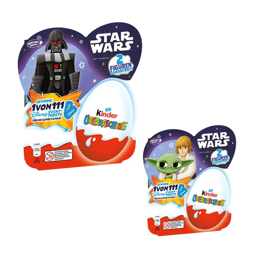 Kinder Surprise egg Classic with Star Wars characters on their packaging.
