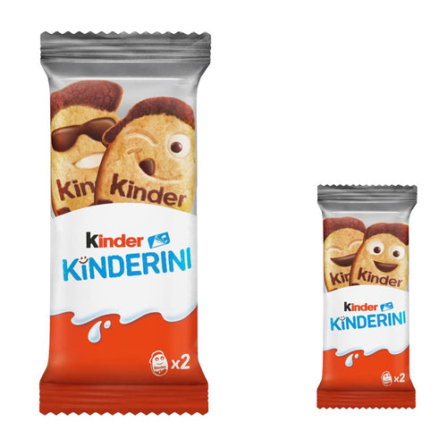 Kinder Kinderini biscuits packaging on a white background