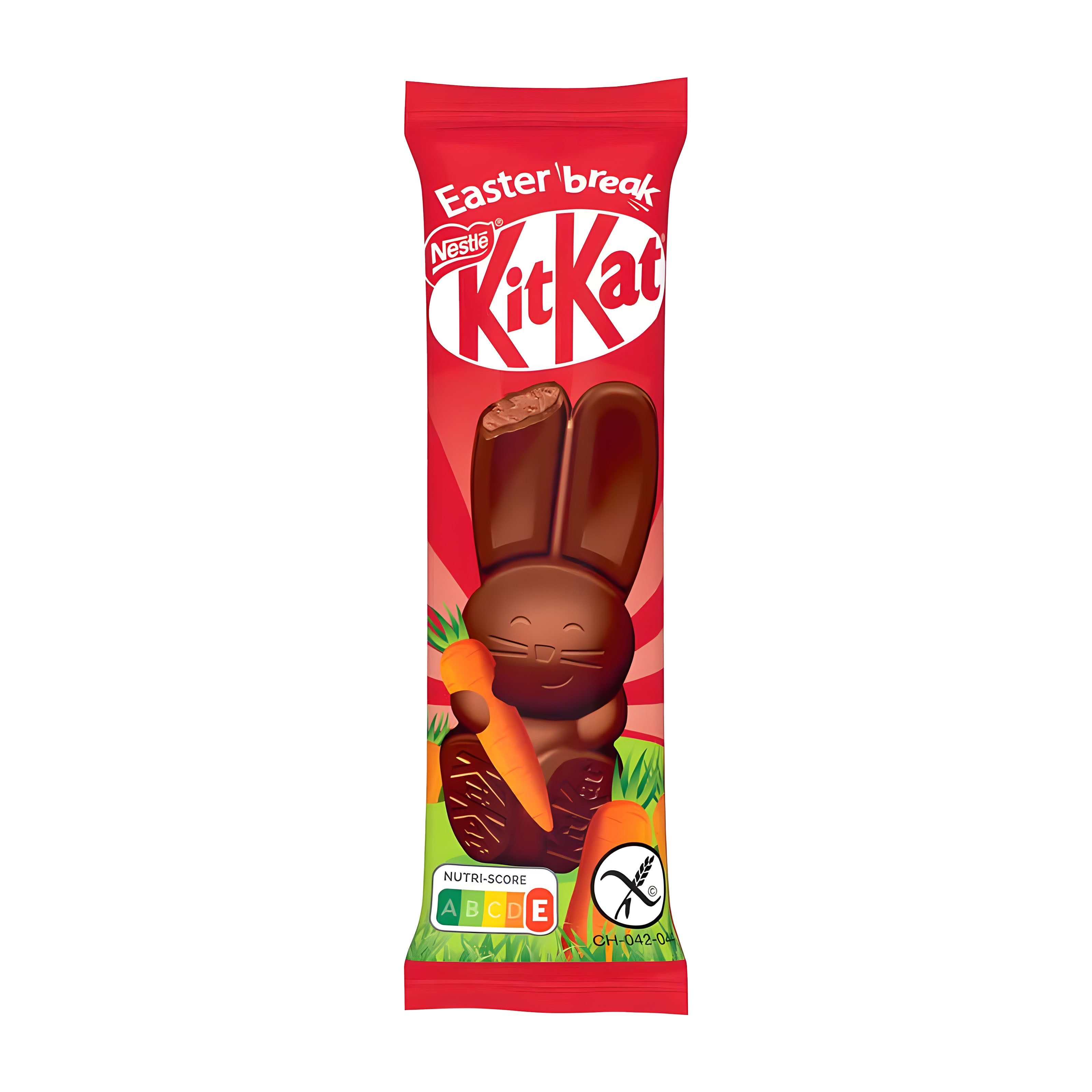KitKat Mini Easter Bunny chocolate packaging on a white background