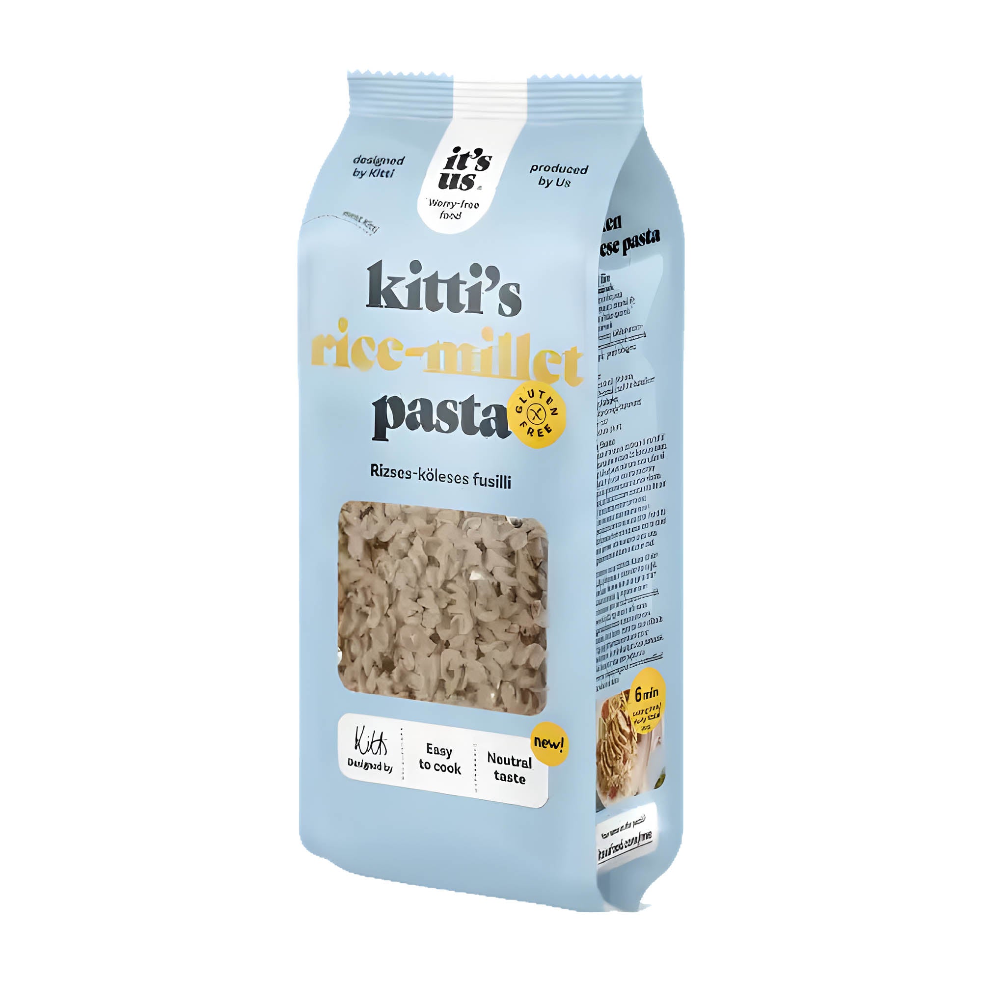 It's Us Kitti's Fusilli Pâtes riz-millet sans gluten, 200 g
