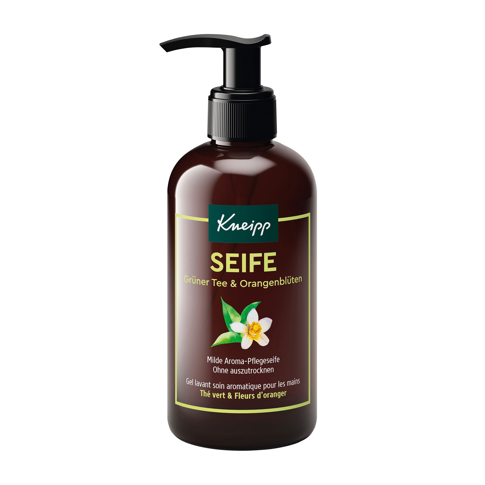 Kneipp Grüner Tee & Orangenblüten Milde Aroma-Pflegeseife, 250 ml
