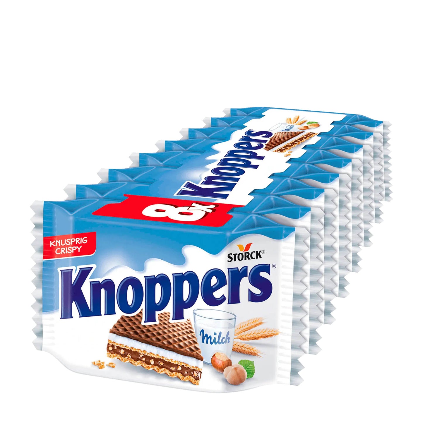 Knoppers Knusperwaffelriegel, 8x 25 g