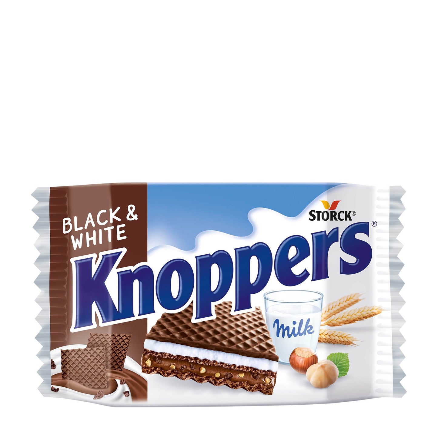 Knoppers Black & White crispy wafer bar, 25 g