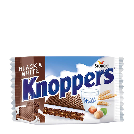 Knoppers Black & White Knusperwaffelriegel, 25 g