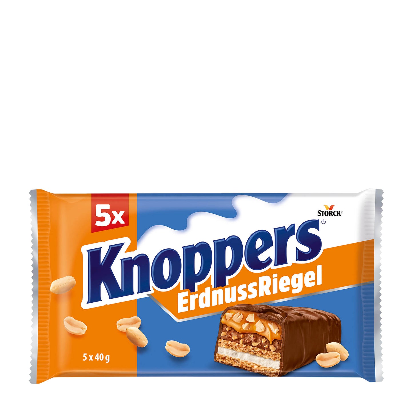 Knoppers PeanutBar Waffelriegel, 5x 40 g