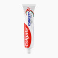 A tube of Colgate Komplett 8in1 Ultra White toothpaste on a clean, light gray background.