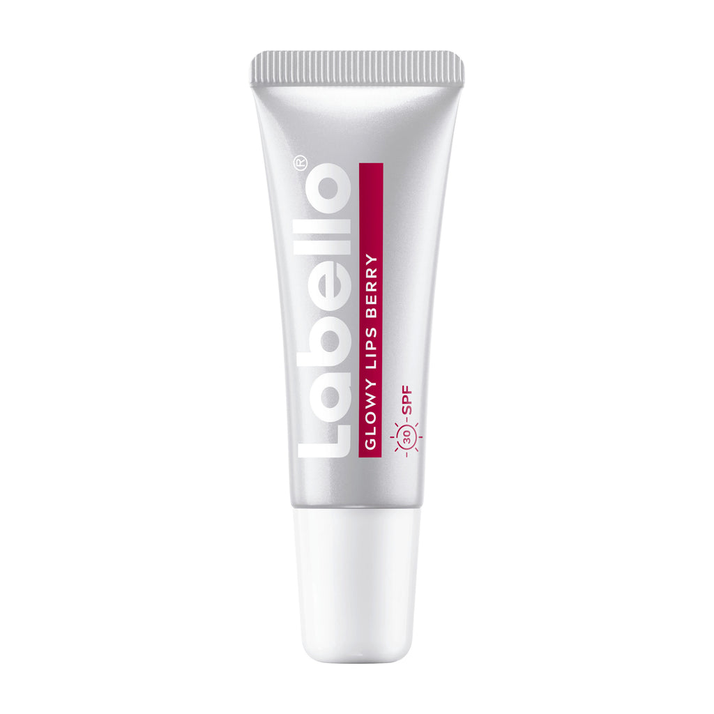 Labello lip balm tube on a white background