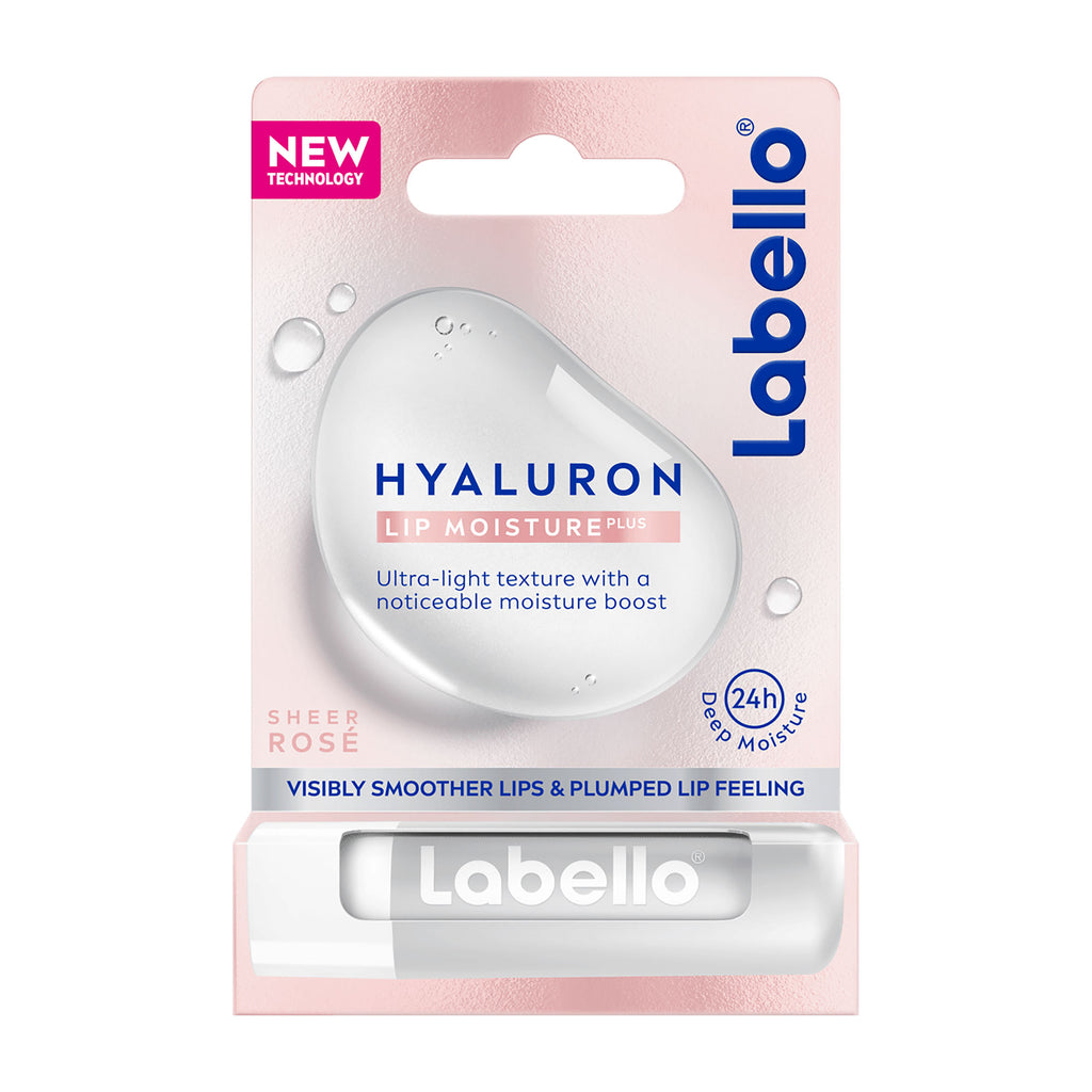 Labello Hyaluron Lip Moisture Plus sheer rosé 24h lip balm, 5.2 g
