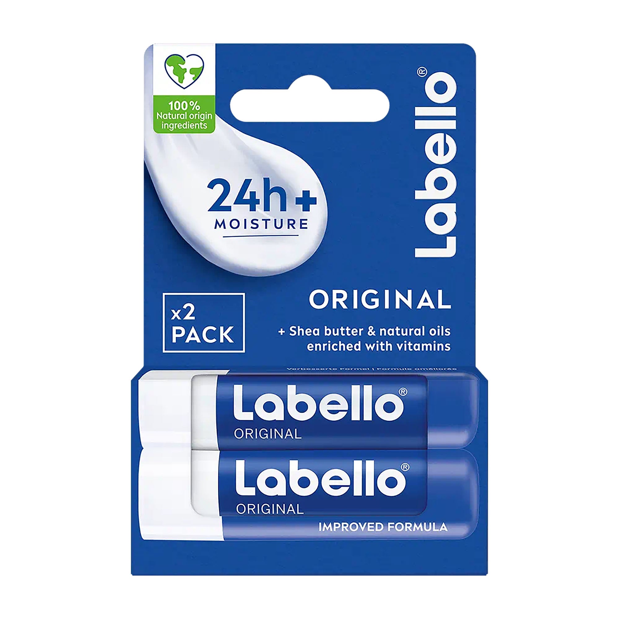Labello Original 24h+ lip balm duopack, 9.6 g