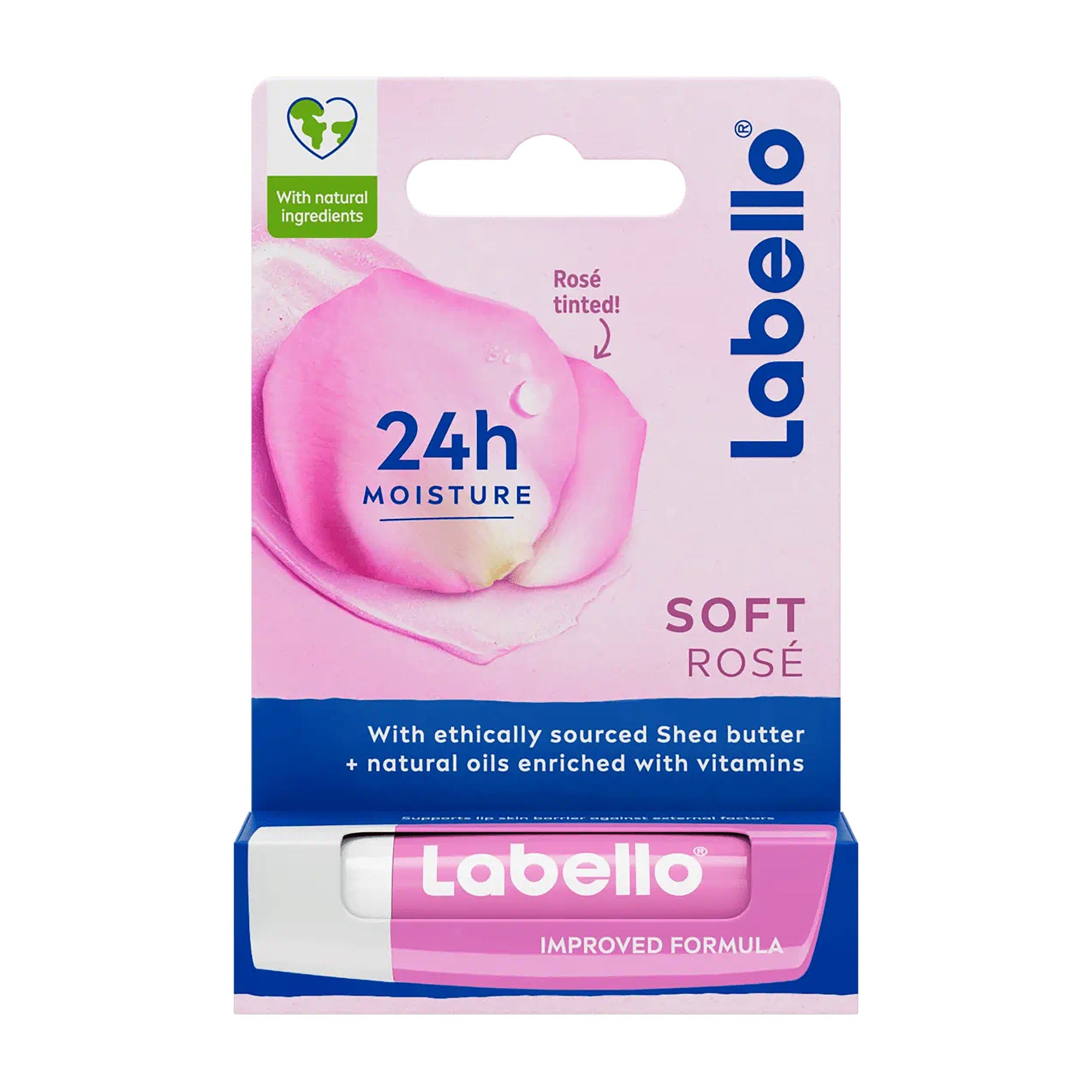 Labello Soft Rosé 24h lip balm, 4.8 g