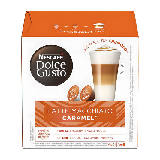 Nescafe Dolce Gusto Latte Macchiato Karamell-Kaffeekapseln, 8 Tassen