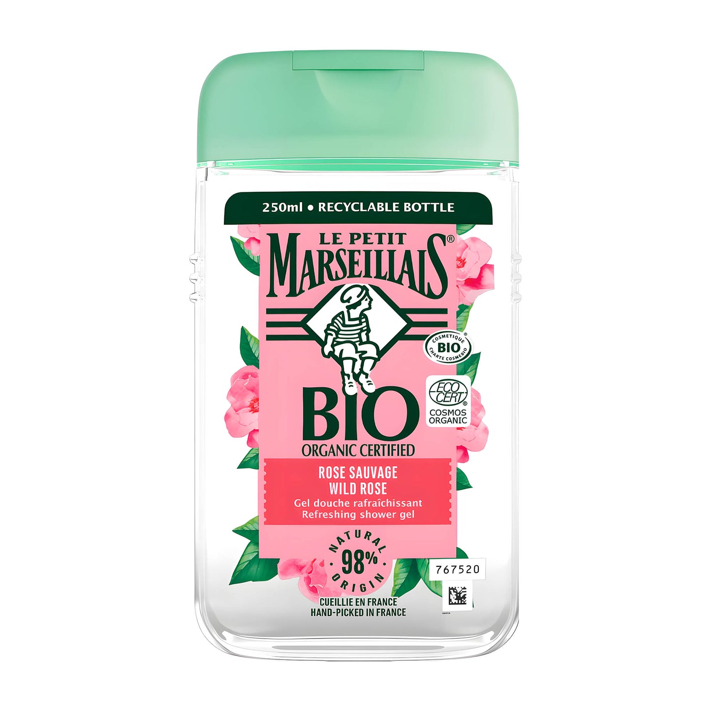 Le Petit Marseillais BIO Wild Rose organic shower gel, 250 mL