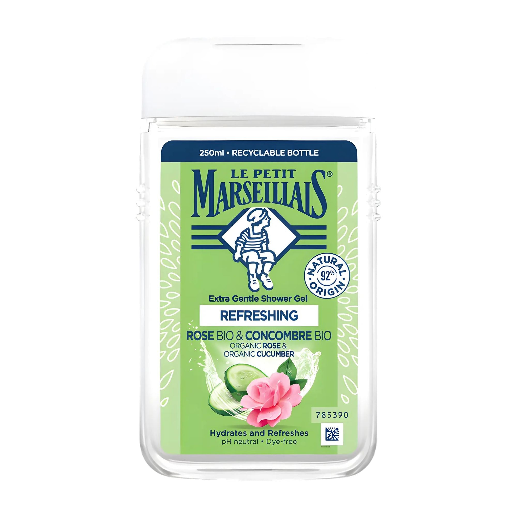 Le Petit Marseillais Gel douche Rose & Concombre, 250 mL
