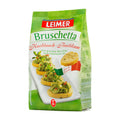 Leimer Bruschetta Garlic & Basil bread chips packaging on a white background