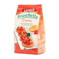 Leimer Bruschetta Tomato bread chips packaging on a white background