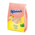 Packaging of Manner Lemon Wafer Bars, showing the product name, brand logo, and images of lemon and wafer bars.