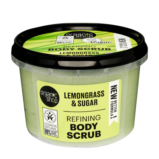 organic shop Lemongrass & Sugar refining body scrub, 250 mL