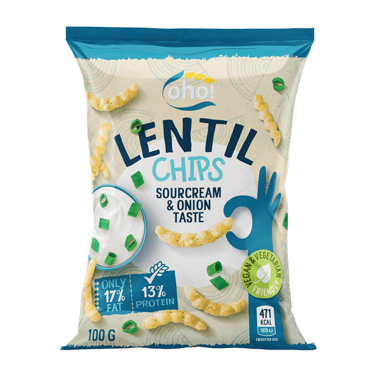 oho! Sour Cream & Onion Linsenchips, 100 g