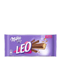 Milka Leo milk chocolate wafer bar packaging on a white background