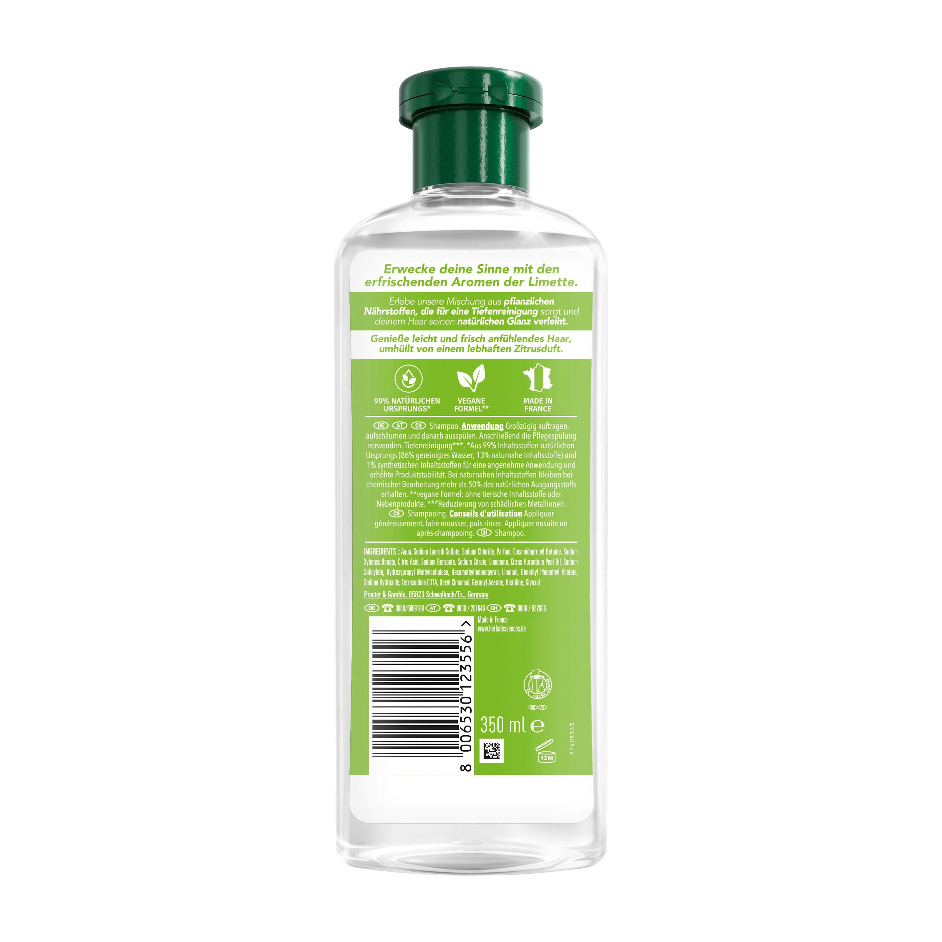 Herbal Essences Shampoo Lime Scent Deep Cleansing & Shine, 350 mL