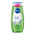 Nivea Starlight Garden shower gel bottle on a white background.